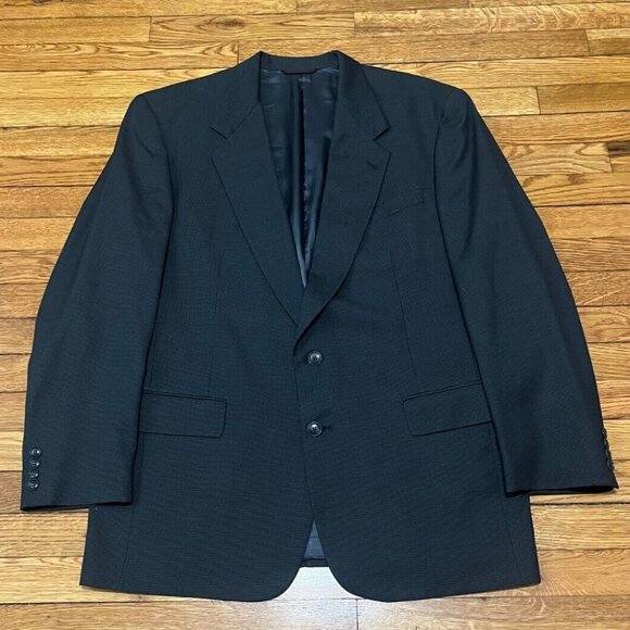 Hart Schaffner Marx Two Button Wool Blazer Jacket Sport Coat Mens Size 42L Gray - Picture 1 of 7